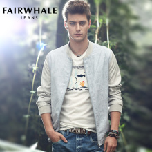 馬克華菲夾克 2014秋裝新款 男士韓版棒球領jacket 潮男 7204 卡其色086 185/100A(2XL碼) - 京東觸屏版