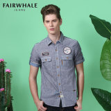 馬克華菲官方正品2014夏裝新品男士工裝風格條紋棉麻修身短袖襯衫7132313024 混色灰 180/41/XL怎么樣、馬克華菲官方正品2014夏裝新品男士工裝風格條紋棉麻修身短袖襯衫7132313024 混色灰 180/41/XL好不好 購買心得 - 京東