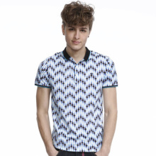 馬克華菲男裝時尚翻領(lǐng)印花歐美風(fēng)短袖T恤7112021155 藍色 M 【圖片 價格 品牌 報價】