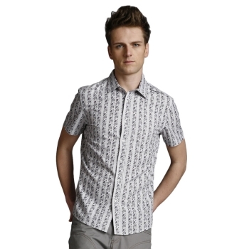 馬克華菲男裝深紫色個性短袖翻領襯衫 7102031716_036 深紫色 41 【圖片 價格 品牌 報價】