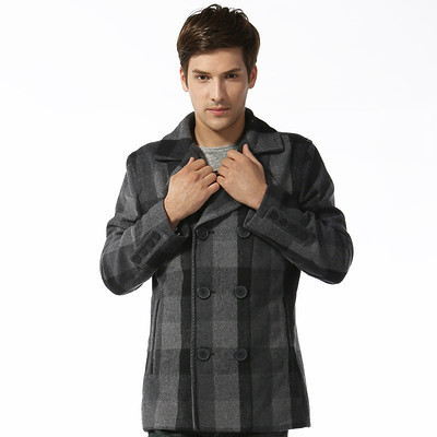 30000人購買馬克華菲大衣雙排扣格紋時尚保暖呢子大衣外套秋冬 - 服飾 - 杭州19樓