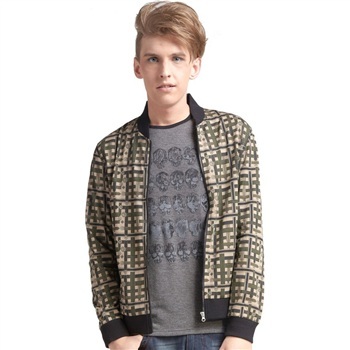 馬克華菲男裝白色、土黃2色竹條編制時尚夾克 7113010701 卡其色 L 【圖片 價格 品牌 報價】