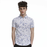 mark faimhale馬克華菲男裝個性歐風短袖襯衫7112031108 淺藍 165/S/38 【圖片 價格 品牌 報價】