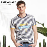 【新品嘗鮮】馬克華菲2014夏裝新款男裝時尚條紋圓領短袖T恤 047深藍色 M(48):“雖然價格不便宜,但質量是有保證的,衣服不錯,特別是面料很好,一份價錢一份貨啊!” - 京東