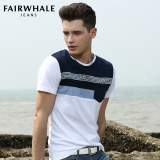 馬克華菲圓領短袖T恤 男士修身純棉 2014夏裝新款 正品男裝 7177 001漂白色 175/92A(L)怎么樣、馬克華菲圓領短袖T恤 男士修身純棉 2014夏裝新款 正品男裝 7177 001漂白色 175/92A(L)好不好 購買心得 - 京東