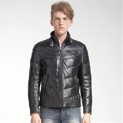 馬克華菲男士合體羽絨皮衣夾克7114080703（黑色 M）評測與導購